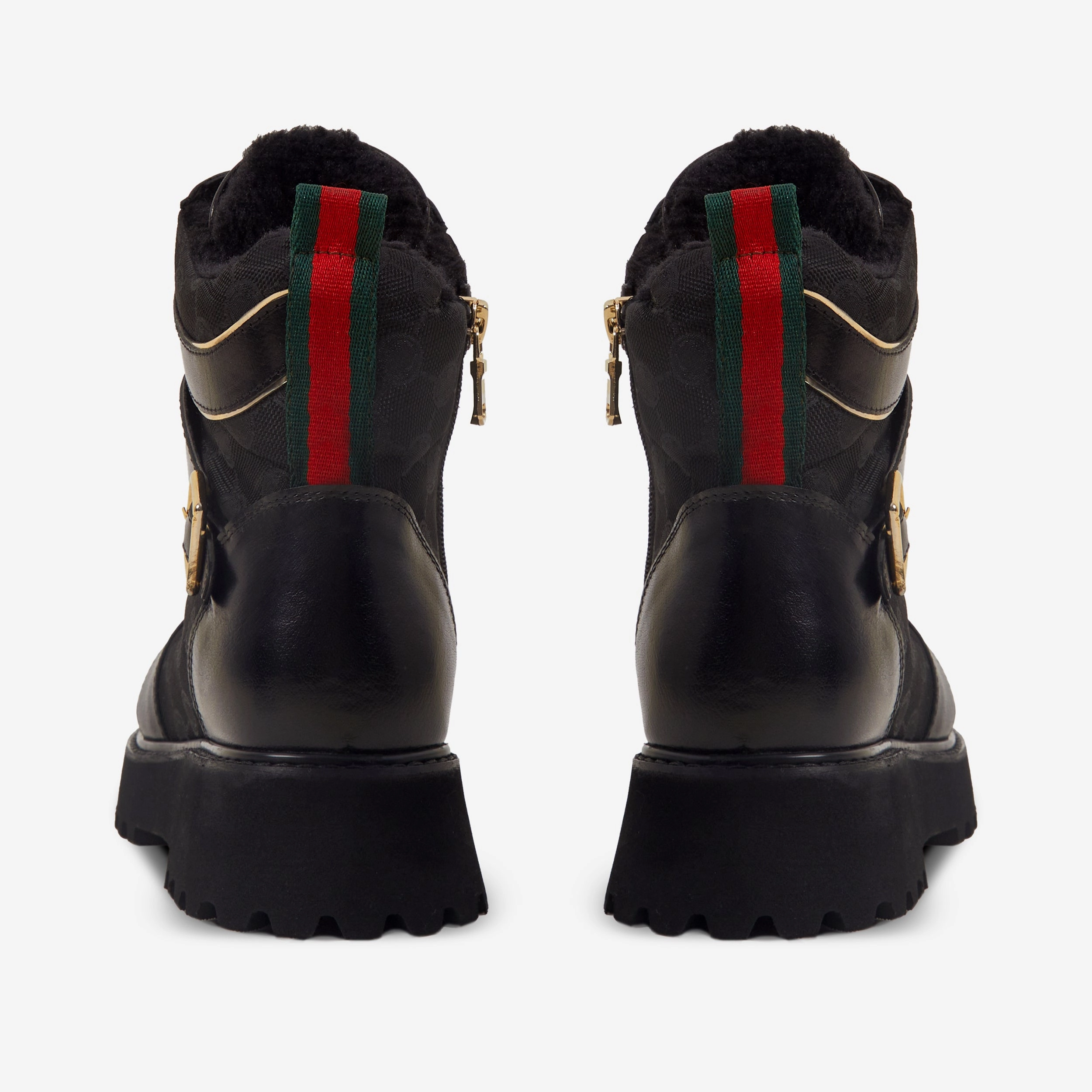 The Boston Black Leather Lace-Up Ankle Women Boot With a Side Zipper