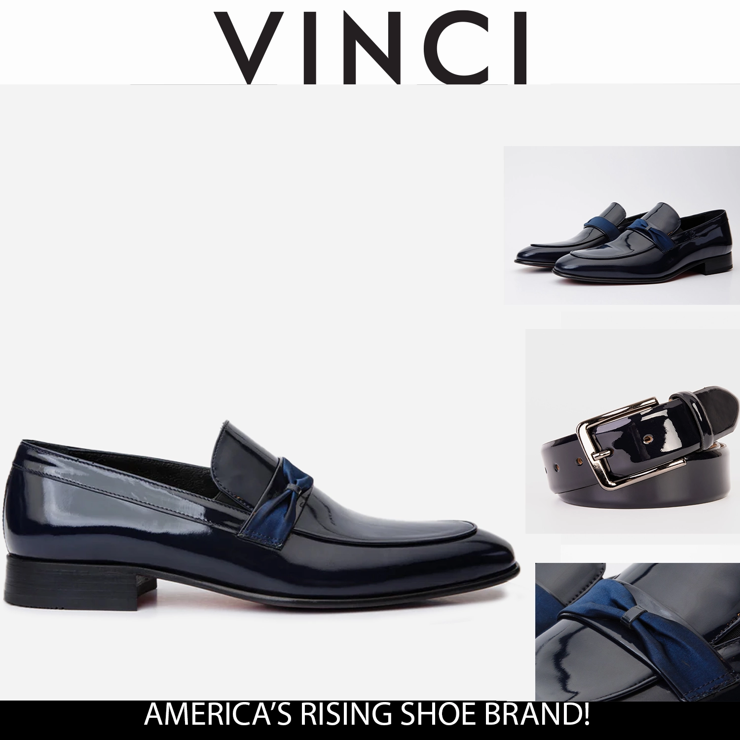 The Dodoma Navy Patent Leather Loafer Men Shoe