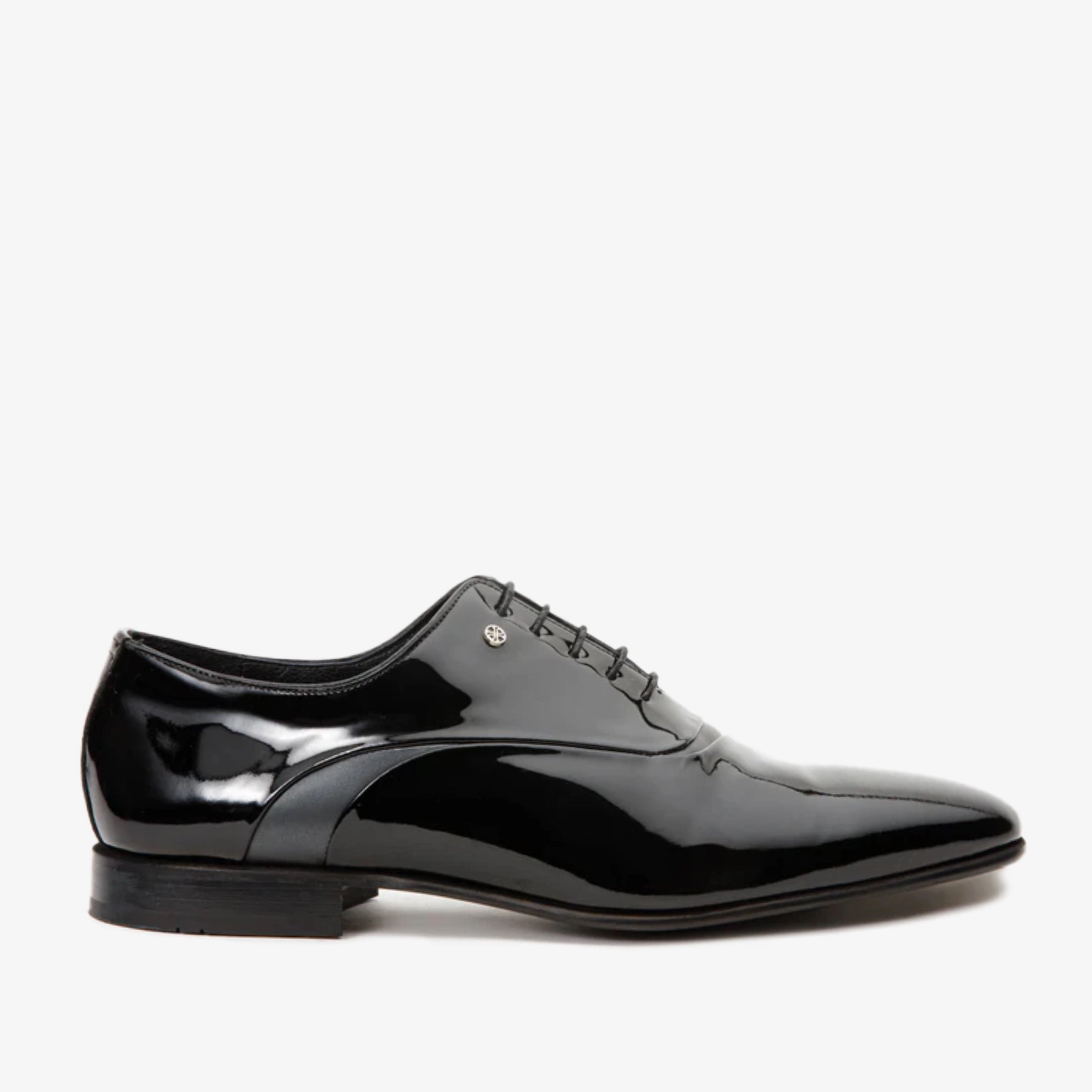 The Paris Black Patent Plain Toe Oxford Men Shoe  Final Sale!