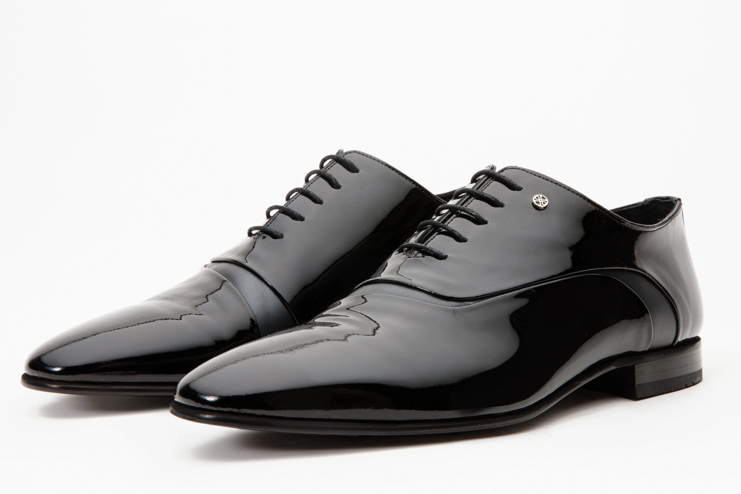 The Paris Black Patent Plain Toe Oxford Men Shoe  Final Sale!