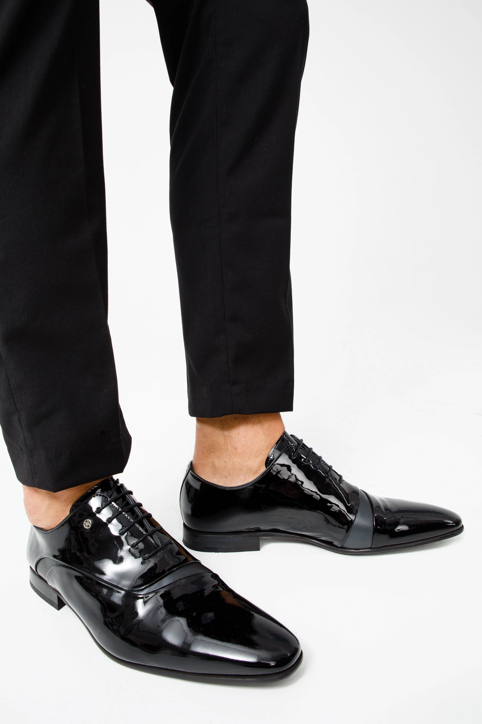 The Paris Black Patent Plain Toe Oxford Men Shoe  Final Sale!