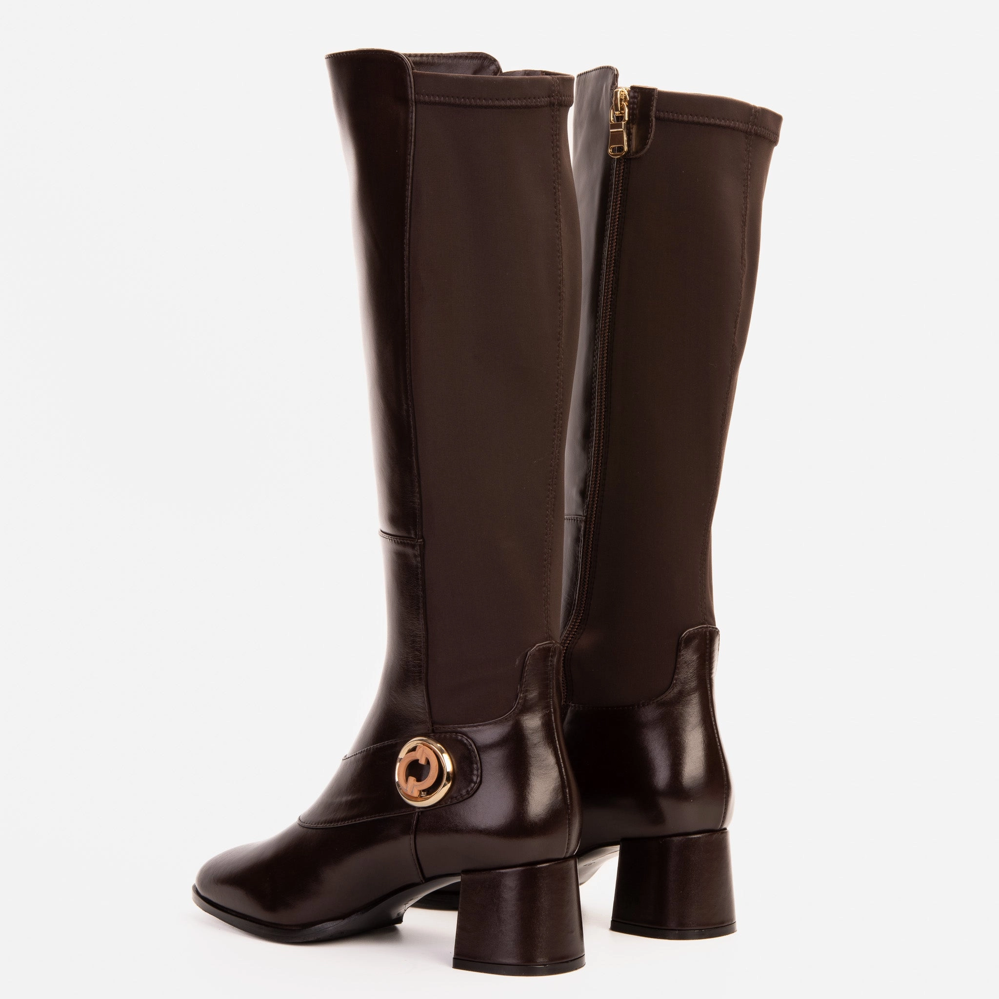 The Windsor Brown Leather Knee High Boot