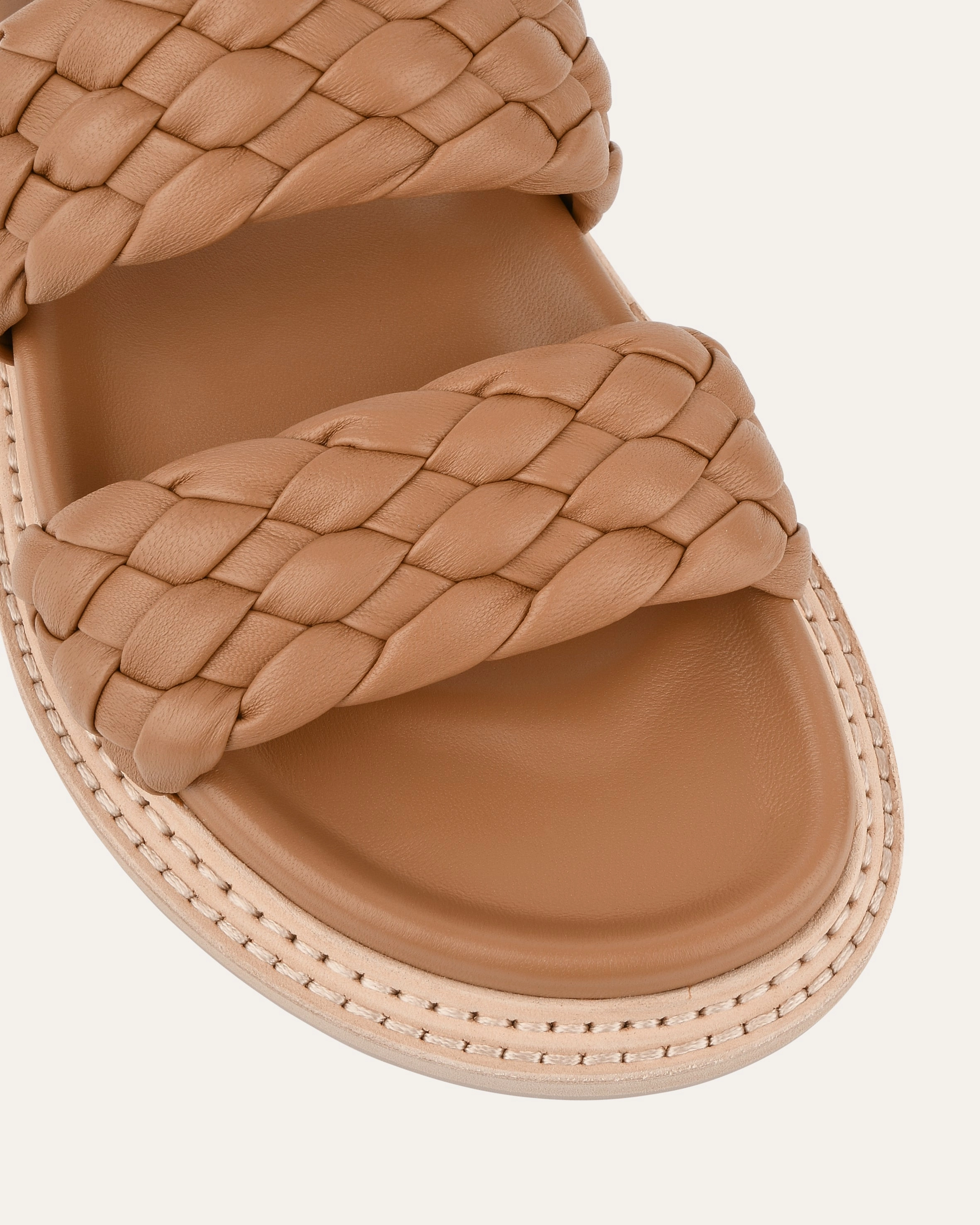 VEGA FLAT SANDALS TOFFEE LEATHER