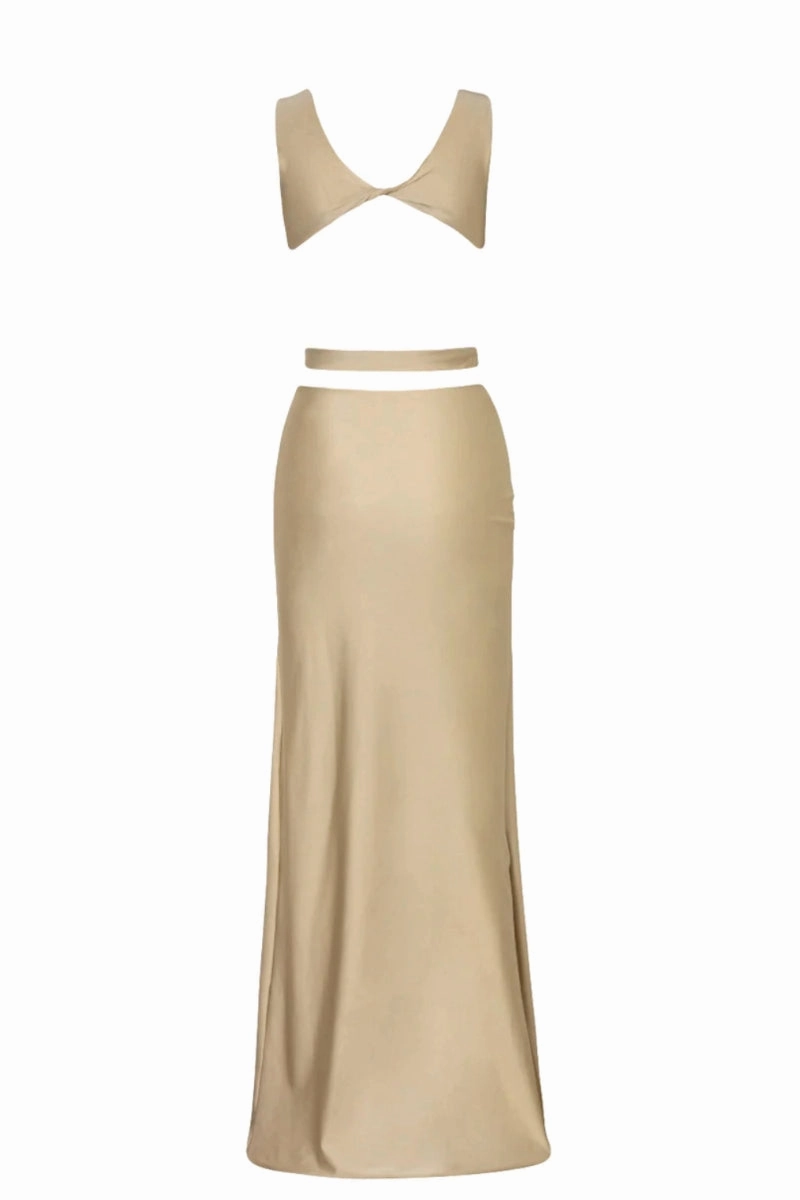 White Cut Out Maxi Dress