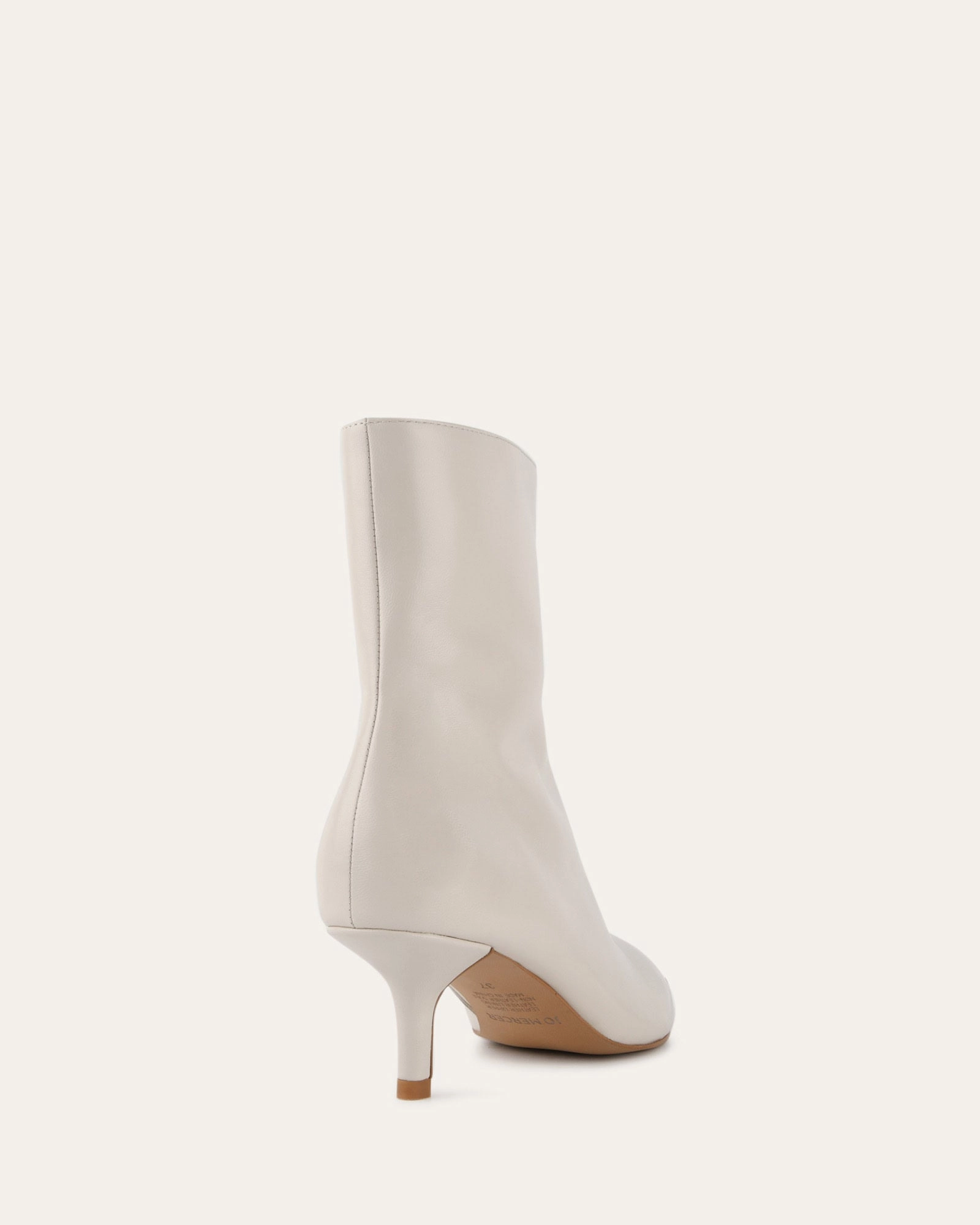 WINNIE MID ANKLE BOOTS OFF WHITE LEATHER