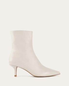 WINNIE MID ANKLE BOOTS OFF WHITE LEATHER