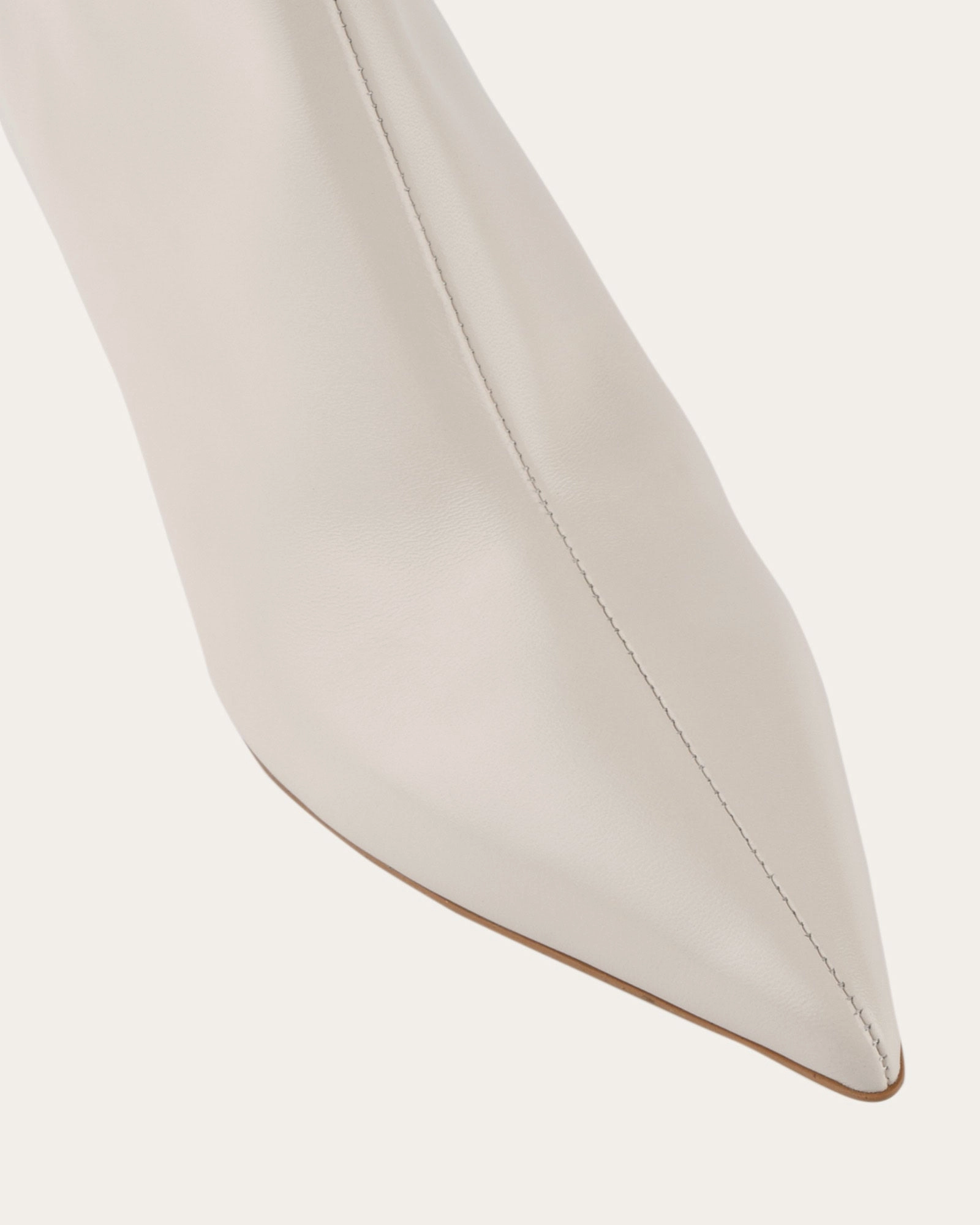 WINNIE MID ANKLE BOOTS OFF WHITE LEATHER